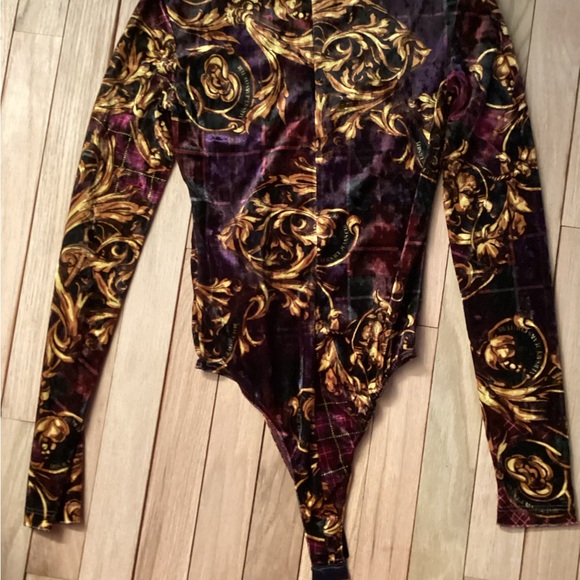 Versace Jeans Couture Baroque Long Sleeve Bodysuit - Picture 2 of 2
